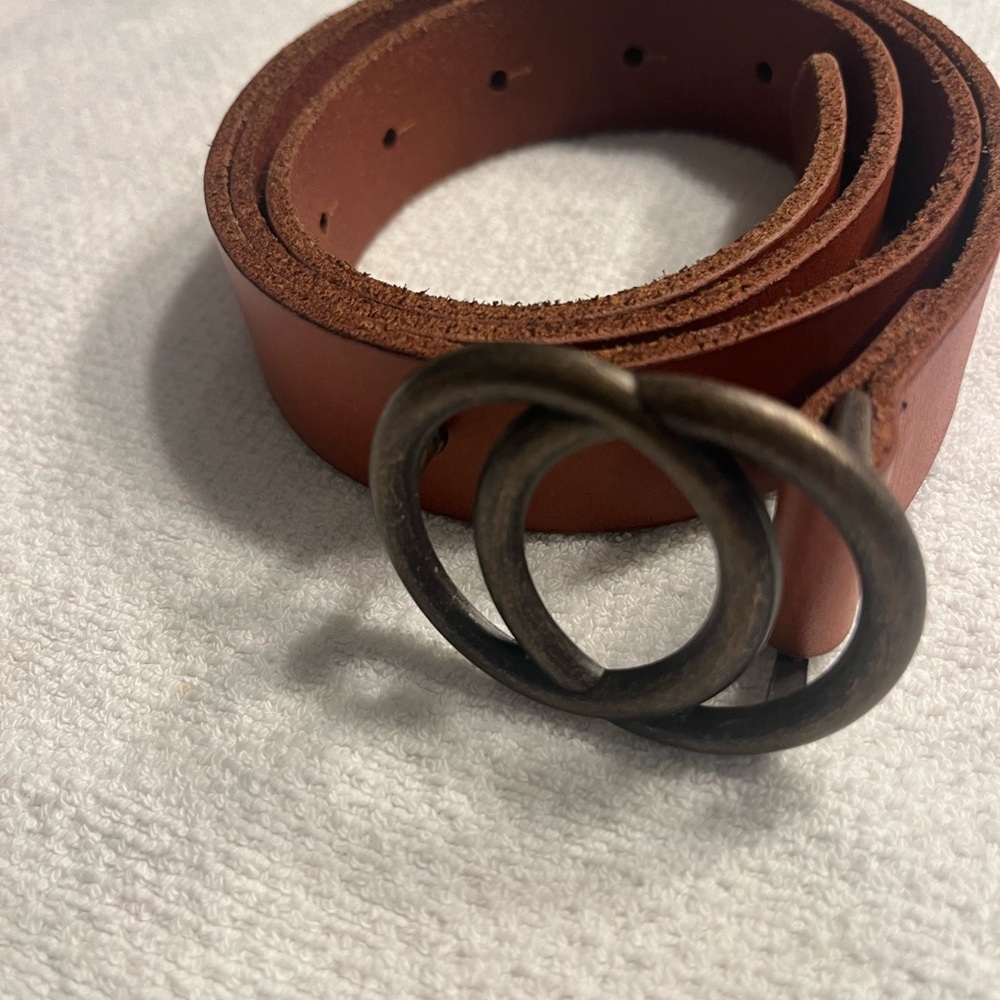 Fat Face Brown Belt with Double Ring Buckle